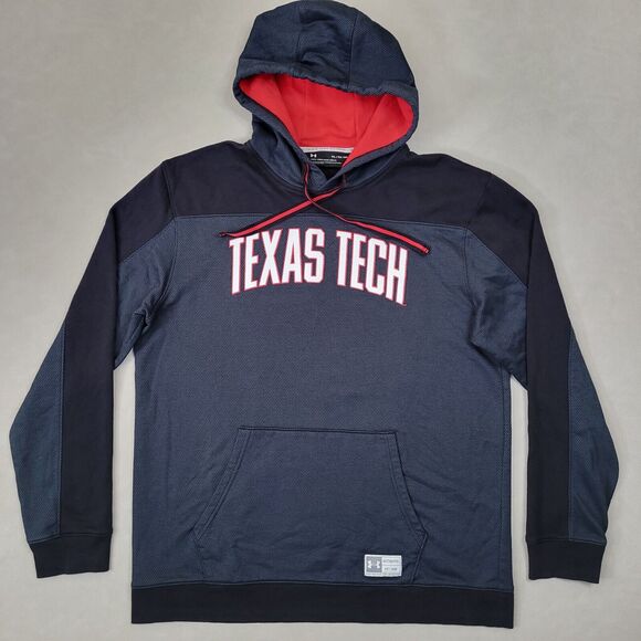 Men's XL Under Armour Black Texas Tech Red Raiders Game Day Pullover Hoodie - Picture 1 of 9